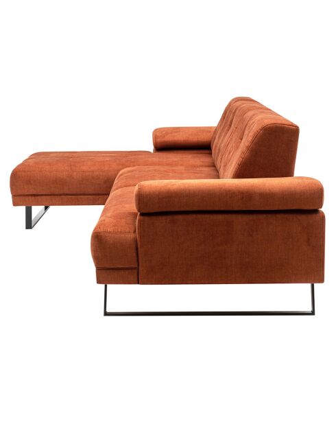 Canapé d'angle gauche Mustang orange - (314x174)x83x45 cm