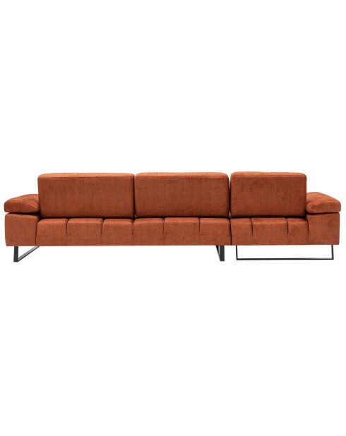 Canapé d'angle gauche Mustang orange - (314x174)x83x45 cm