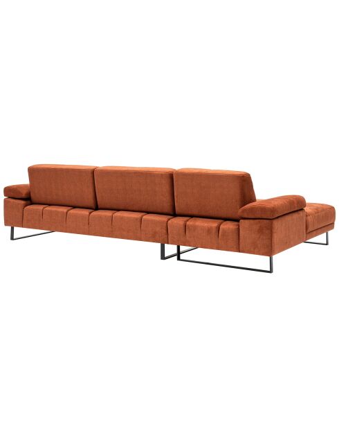 Canapé d'angle gauche Mustang orange - (314x174)x83x45 cm