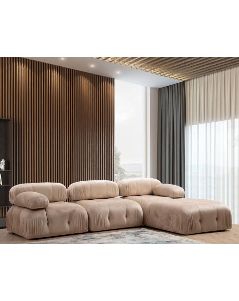 Modulares Sofa mit Sitzsack Bubble ecru - (288x190) x95x75 cm