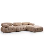 Canapé modulable avec pouf Bubble écru - (288x190)x95x75 cm