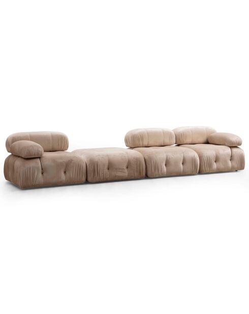 Canapé modulable avec pouf Bubble écru - (288x190)x95x75 cm