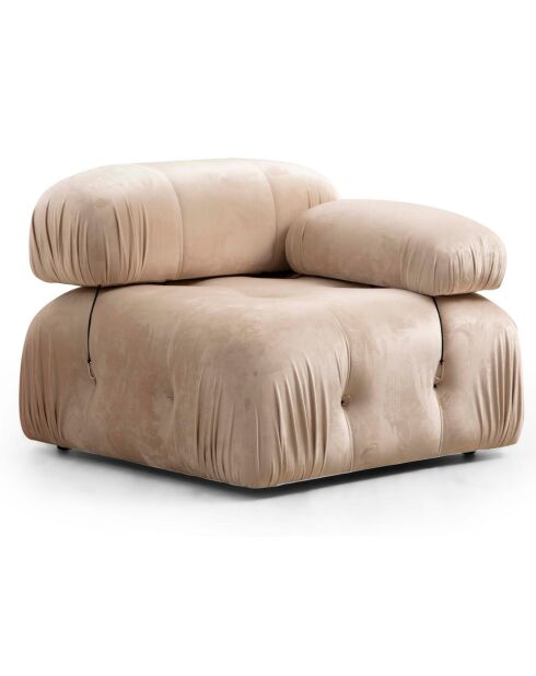 Canapé modulable avec pouf Bubble écru - (288x190)x95x75 cm