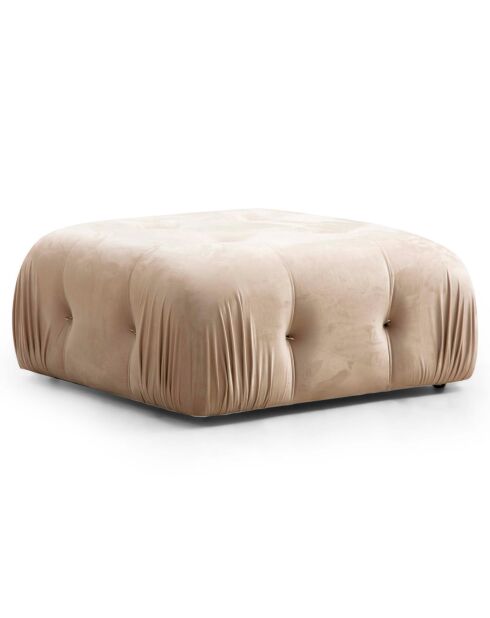 Divano modulare con pouf Bubble ecru - (288x190) x95x75 cm