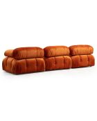 Canapé modulable avec pouf Bubble orange - (288x190)x95x75 cm