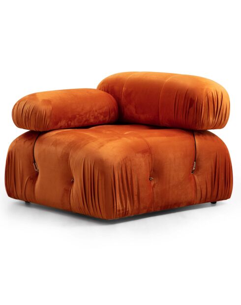 Canapé modulable avec pouf Bubble orange - (288x190)x95x75 cm