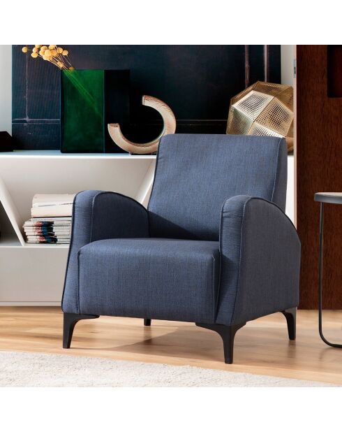 Fauteuil Petra bleu - 78x87x78 cm