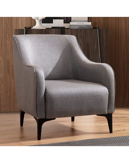 Fauteuil Belissimo gris - 94x87x77 cm