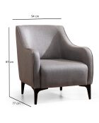 Fauteuil Belissimo gris - 94x87x77 cm