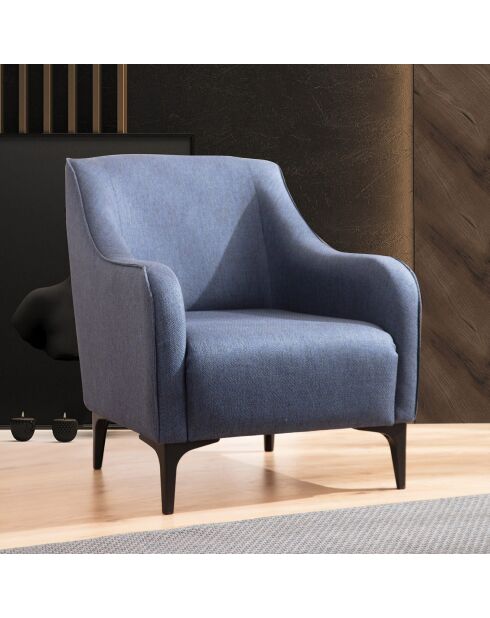 Fauteuil Belissimo bleu - 94x87x77 cm