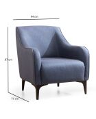 Fauteuil Belissimo bleu - 94x87x77 cm