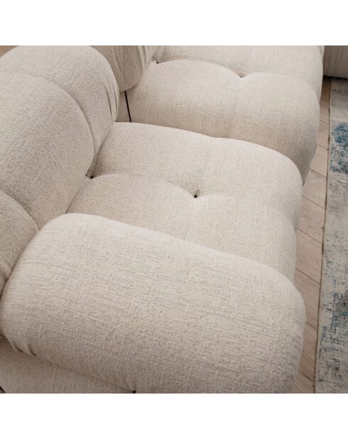 Canapé modulable avec pouf Bubble écru - (288x190)x95x75 cm