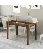 Table Kiev noyer/blanc - 110x75x72 cm