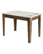 Table Kiev noyer/blanc - 110x75x72 cm