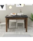 Table Kiev noyer/noir - 110x75x72 cm