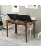 Table Kiev noyer/noir - 110x75x72 cm
