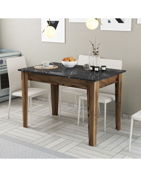 Table Kiev noyer/noir - 110x75x72 cm