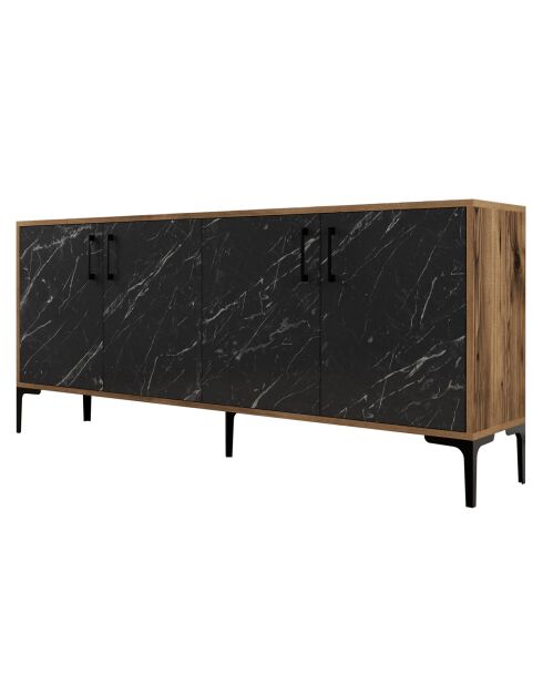 Buffet Kiev noyer/noir - 180x78x35 cm