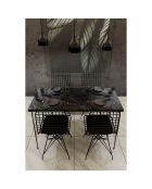 Table + 4 chaises bndymk001 noirs