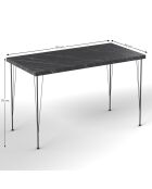 Table + 4 chaises bndymk001 noirs