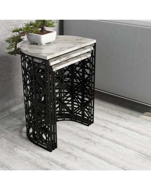 Tables basses gigognes Stil blanche