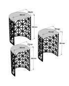 Tables basses gigognes Stil blanche