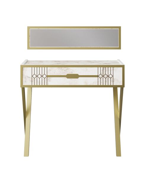 Console + Miroir Frida blancs