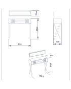 Console + Miroir Frida blancs