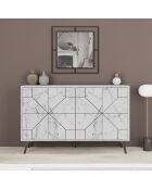 Buffet Dune blanc - 123x62.4x35 cm