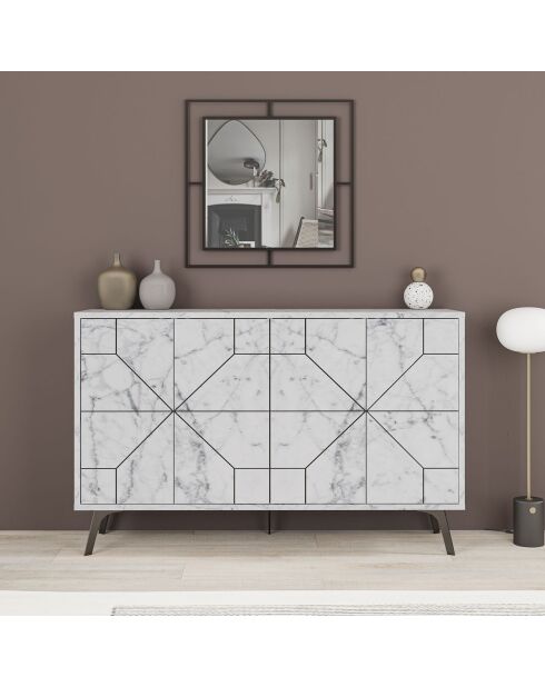 Buffet Dune blanc - 123x62.4x35 cm