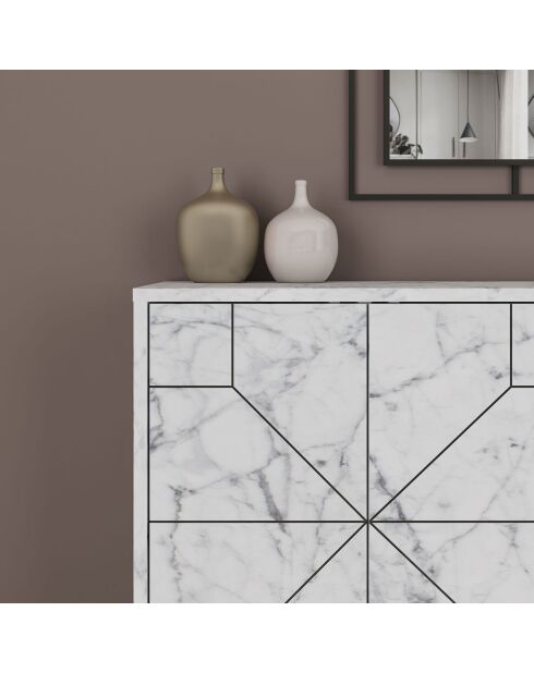 Buffet Dune blanc - 123x62.4x35 cm