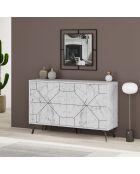 Buffet Dune blanc - 123x62.4x35 cm