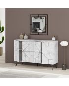 Buffet Dune blanc - 123x62.4x35 cm
