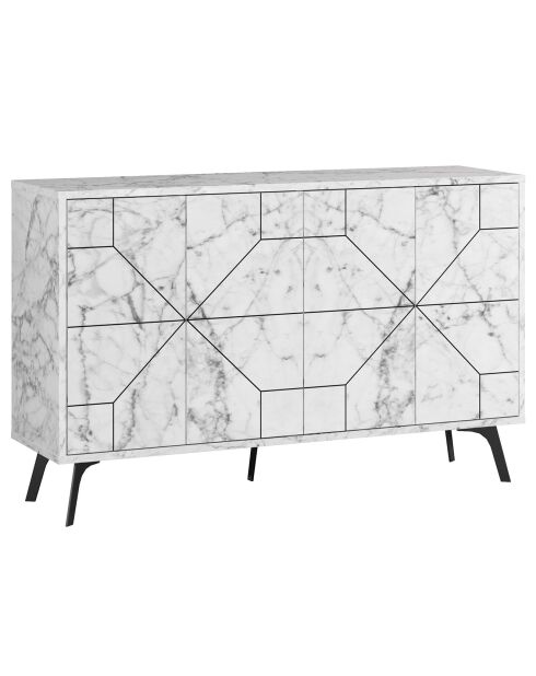 Buffet Dune blanc - 123x62.4x35 cm