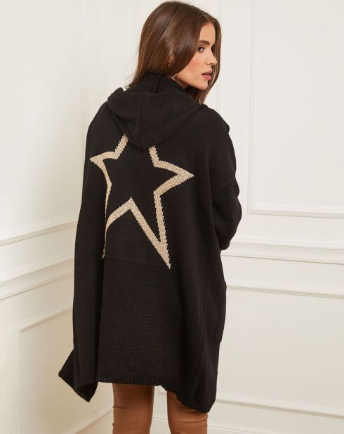 Gilet en Laine mélangée Lucie noir