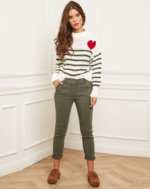 Pull Jeanne kaki