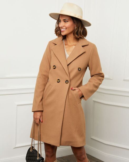 Manteau en Laine mélangée Zoe camel