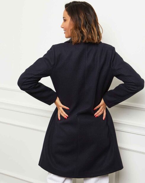 Manteau en Laine mélangée Zoe marine