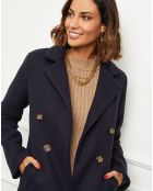 Manteau en Laine mélangée Zoe marine