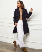 Manteau en Laine mélangée Zoe marine