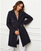 Manteau en Laine mélangée Zoe marine