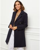 Manteau en Laine mélangée Zoe marine