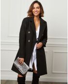 Manteau en Laine mélangée Zoe noir