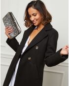 Manteau en Laine mélangée Zoe noir