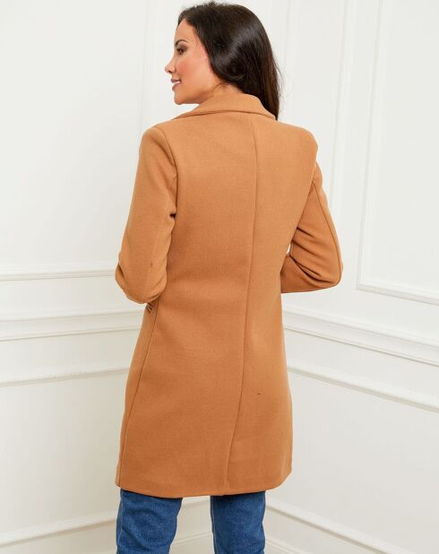 Manteau en Laine mélangée Bérénice camel