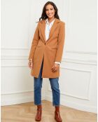 Manteau en Laine mélangée Bérénice camel