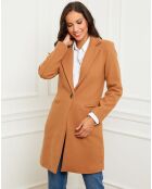 Manteau en Laine mélangée Bérénice camel