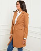 Manteau en Laine mélangée Bérénice camel