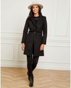 Manteau en Laine mélangée Bérénice noir