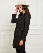 Manteau en Laine mélangée Bérénice noir